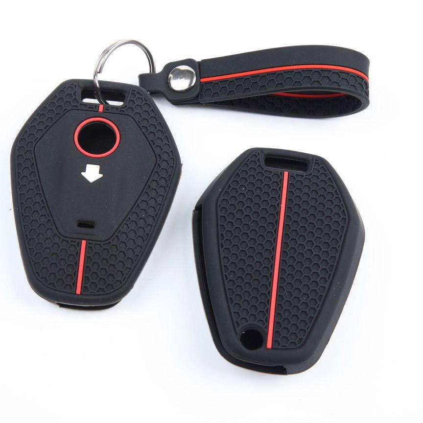 Key Shell Cover for bmw with Keychain Anti-Scratch Guard Shockproof Protection Soft Grip Texture Responsive Button Touch Dust Resistant Cover