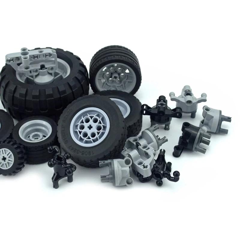 MOC Technical Tire Wheel Cross Hole Set Motorcycle Car Truck Wheels 44309 92402 3 54120 11957 Construction Building Block