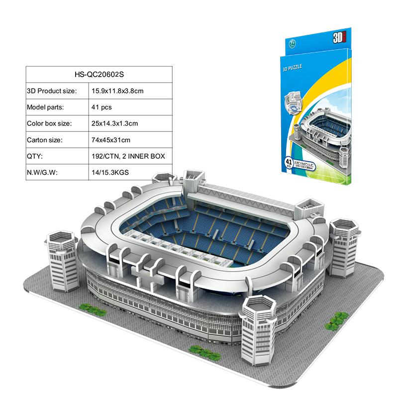 Creative DIY 3D Paper Puzzle Football Field Stadium Assembled Model Educational Toys Jigsaw Puzzle For Kids Fans Gifts