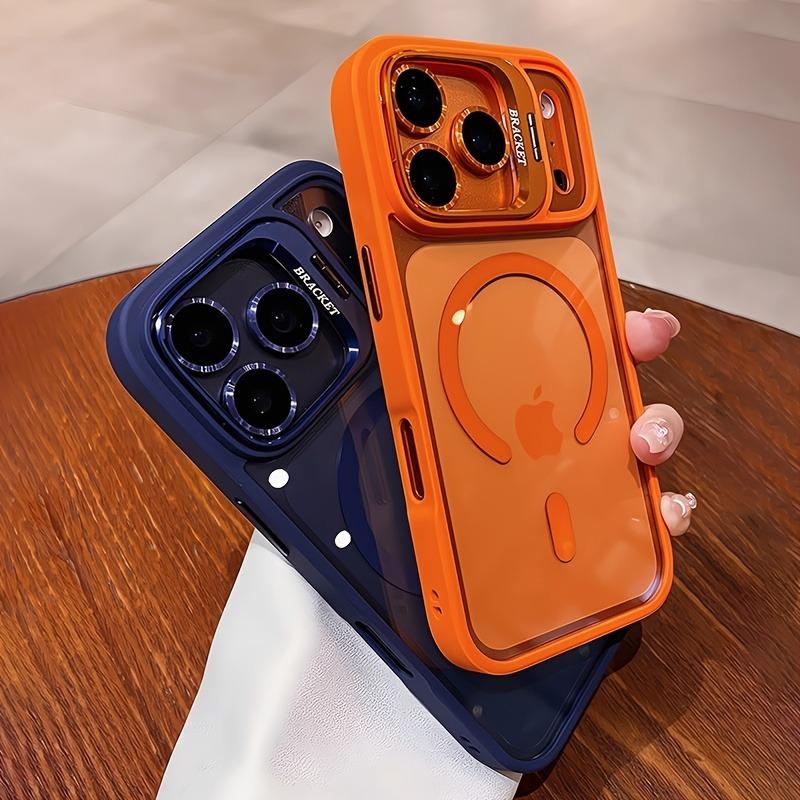 Camera Bracket for Magsafe Case for iPhone 17 Pro Max Lens Film Magnetic Clear Phone Cover for iPhone 16 15 14 13 Pro Max 17Pro