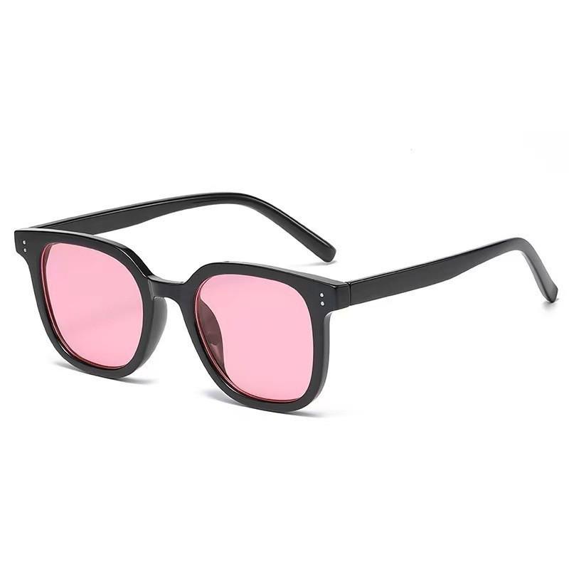 Pure Desire Blush Sunglasses: Unisex Summer Style, Black Frame, Tea-Tinted, UV Protection