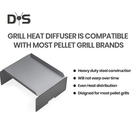 Osłona termiczna ze stali nierdzewnej do grilla pelletowego Pit Boss Osłona termiczna Dyfuzor Deflektor Akcesoria do grillowania pod płomieniem Taca Tamer