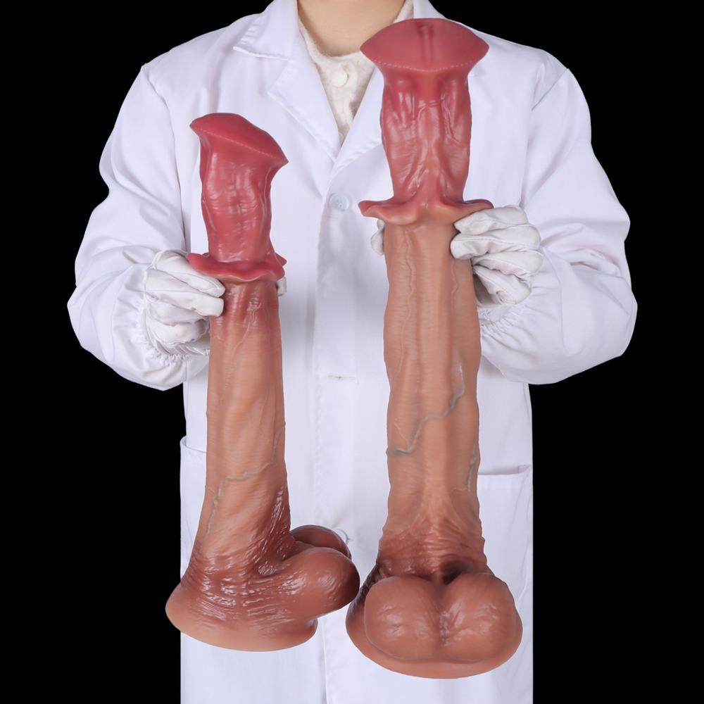 Dildo Realist de Cal Silicon Jucărie Sexuală Anală pentru Masturbarea Femeilor
