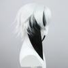 17" / 31" Silver Straight Cosplay Wig with Silicone Scalp, Heat-Resistant Synthetic Hair for Fantasy Commander