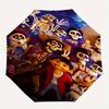 1pc Coco,Skeletons Automatic Folding Umbrella: Compact 8-Bone Design Cartoon Outdoor Travel Companion, Business Umbrella, Christmas Valentin