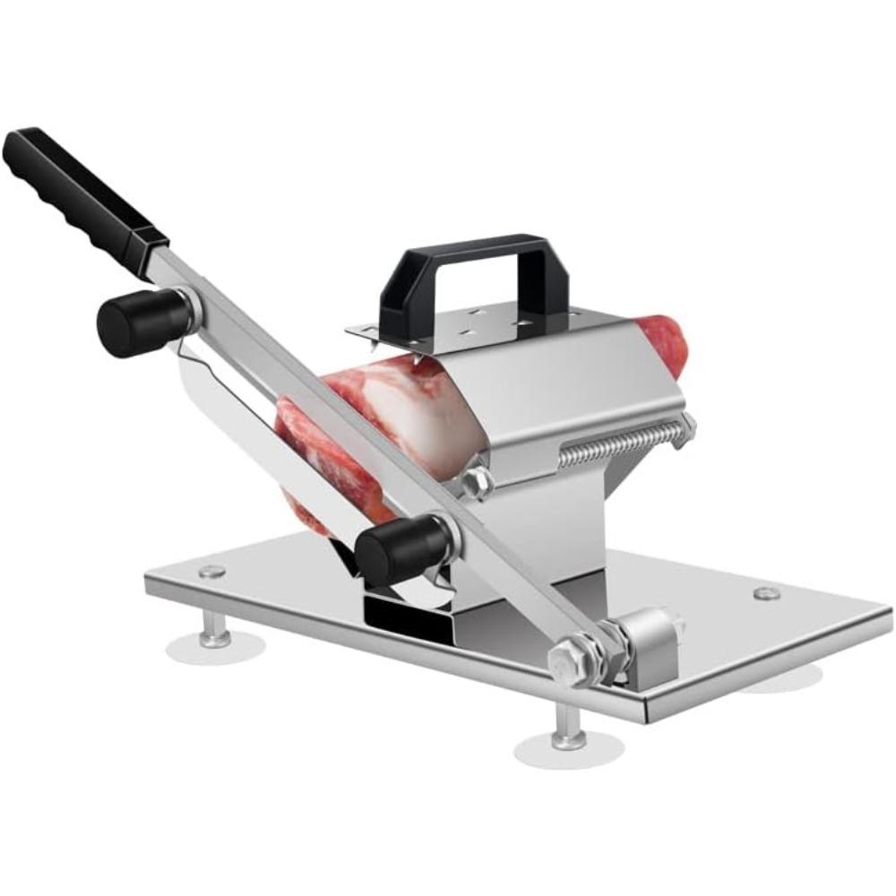 

Manual Frozen Meat Slicer Portable Stainless Steel Food Slicer Beef and Mutton Rolls, Adjustable Thickness Meat Slicer белый