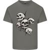 5 Skulls Demons Biker Gothic Heavy Metal Unisexs Light Cotton TShirt