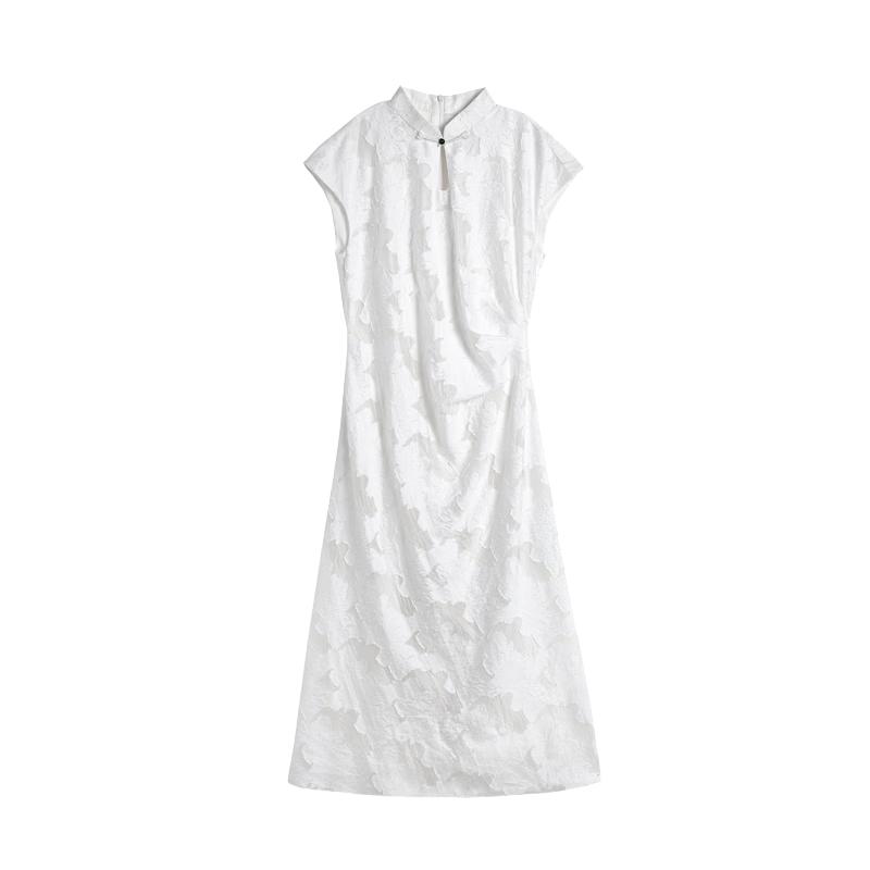 Langzi Lanting Xu New Chinese Style Jacquard Sleeveless Qipao Dress S