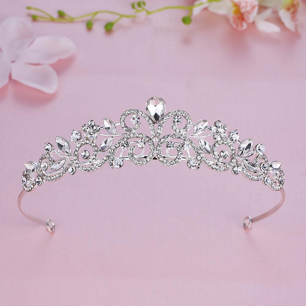 Bridal Alloy Rhinestone Pearl Crown & Headdress Wedding Jewelry