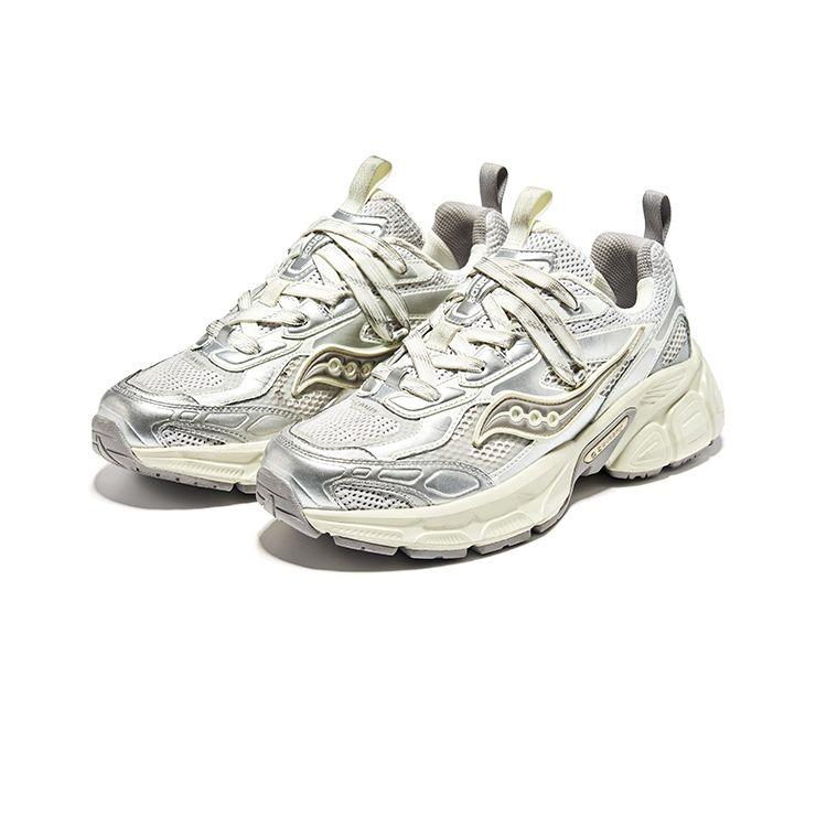 Saucony 2K Cavalry Vintage Distressed Non-Slip Breathable Low-Top Casual Training Urban Commuting Running Shoes Unisex sneaker Silver Gray S79053-3