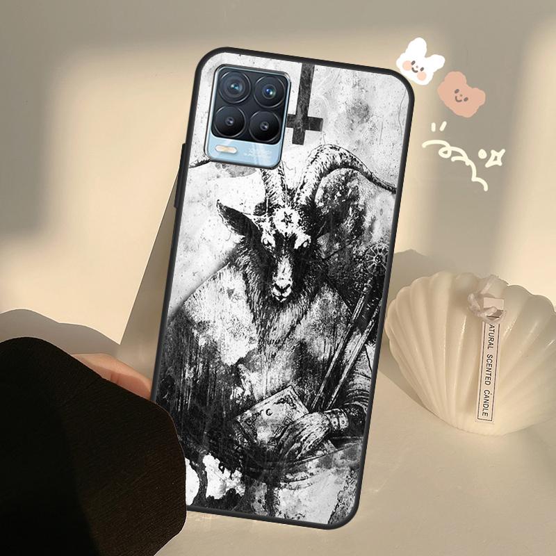 Satanic Scary Skull For Realme 8 9 Pro Plus GT Neo 2 GT Master 9i 8i Phone Case For OnePlus 9 10 Pro 9R Nord2