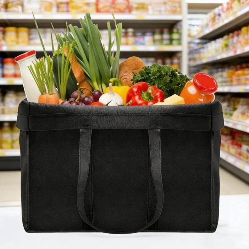 Spacious Large Capacity Nonwoven Toted Bag For Heavy Shopping Trip Foldable Storage Solution