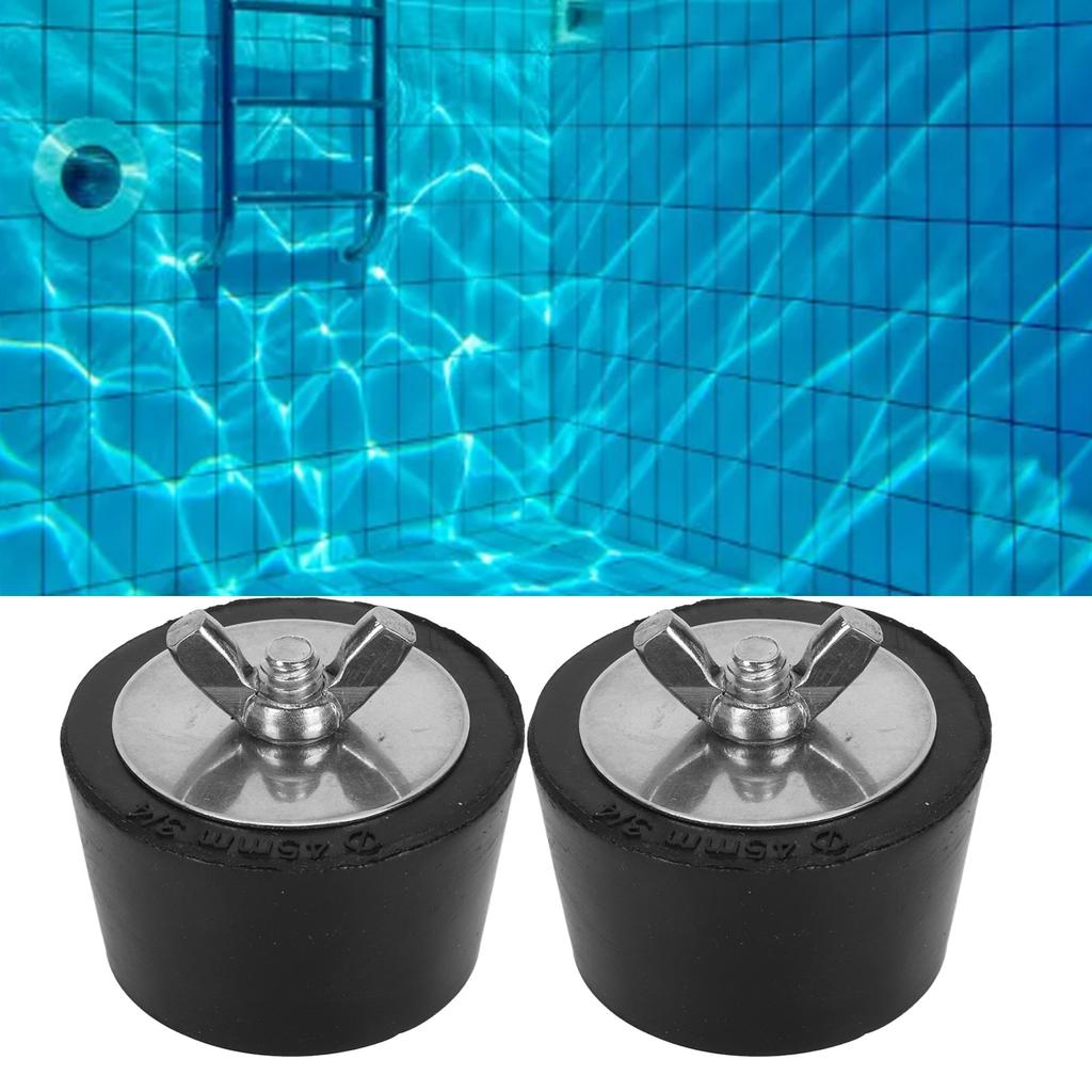 2PCS Pool Winterizing Plug Rubber Stainless Steel Pool Winter Expansion Plugs for Swimming Pool Pipework Winter Fittings