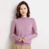 Women's Cashmere Knit Sweater: Half-High Neck, Loose Fit, Long Sleeve, Versatile Base Layer for Autumn & Winter