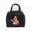 Insulated Lunch Bag Cartoon Pizza Capybara Series Insulation Bento Pack Women Men Cute Capybara Meal Pack Kids Bento Lunch Bags