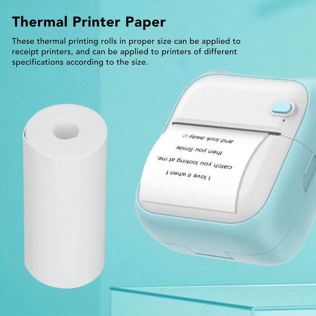 10 Rollen Mini normales weißes Thermodruckerpapier