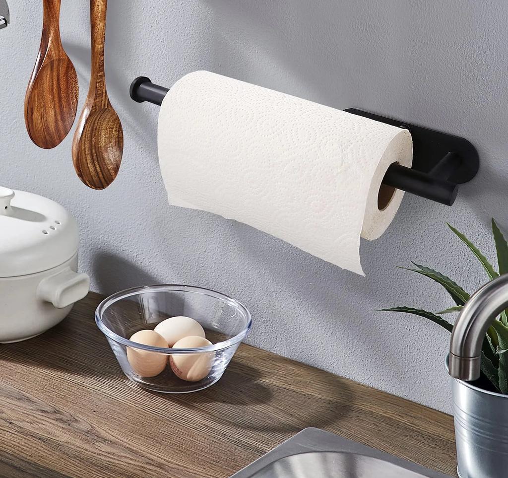 1PCS  Kitchen Paper Towel Holder Toilet Paper Holder Adhesive Tissue Rack Napkin Dispenser Cabinet Storage Bathroom Accessories