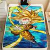 Goku Vacation Essential Printed Flannel Blanket, Warm Cover for Bed, Chair, Sofa, Bedroom and Picnic.-TING