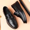 Fashion Cow Leather Shoes for Men Casual  Breathable Formal Business Men's Loafers Autumn Black Luxury Shoes Zapatos Casuales