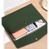 1PC Fashion A4 Leather Document Bag High-end Document Bag Information Bag Waterproof Business Office Snap Buckle Thickened Storage Bag