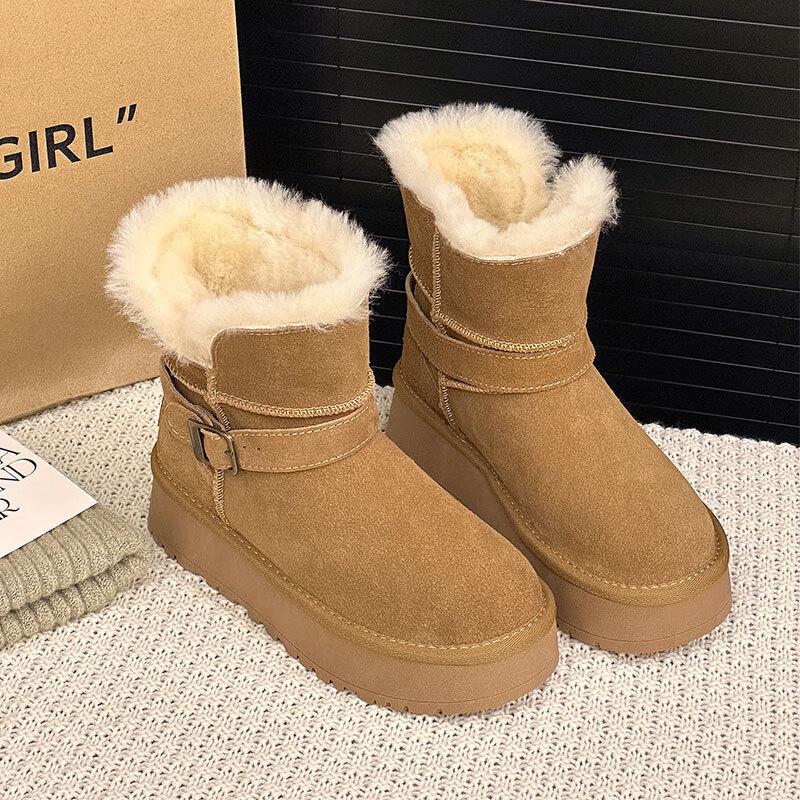 

Женские замшевые снегоступы с шерстяной подкладкой 40