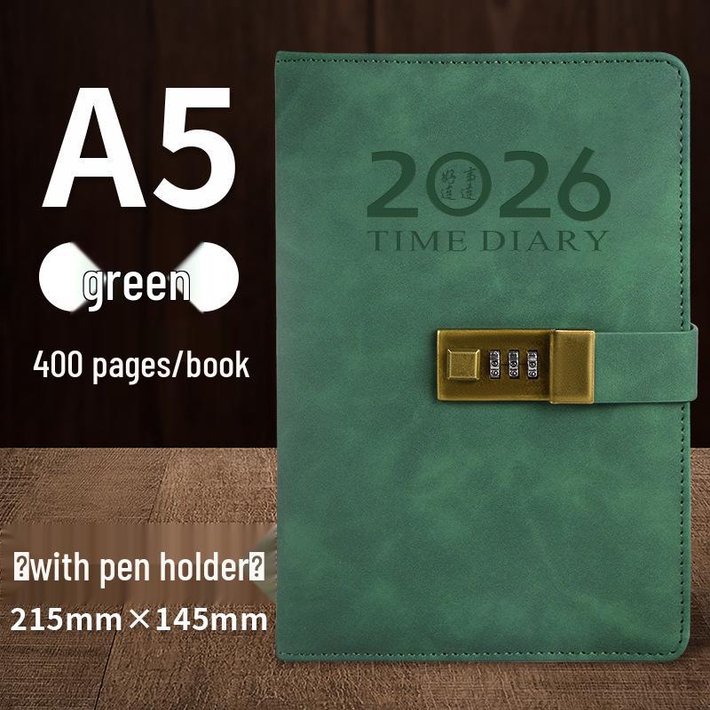 2026 Daily Diary and Password Keeper - Custom Logo, Thick Pages for Effective Time Management