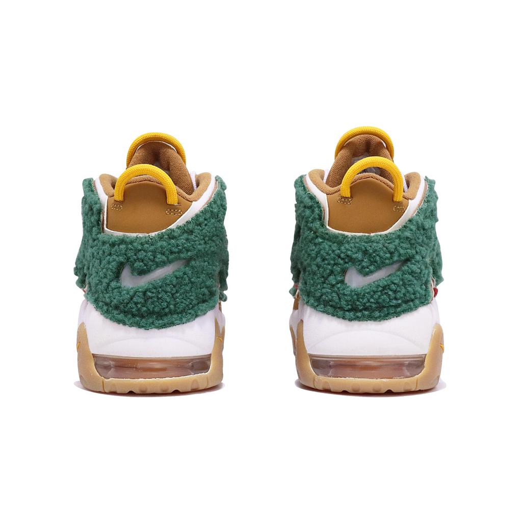 Nike Air More Uptempo Wheat Mid Top Vintage Basketball Shoes GS Red Green Brown DQ4713-700(TeamTen-)