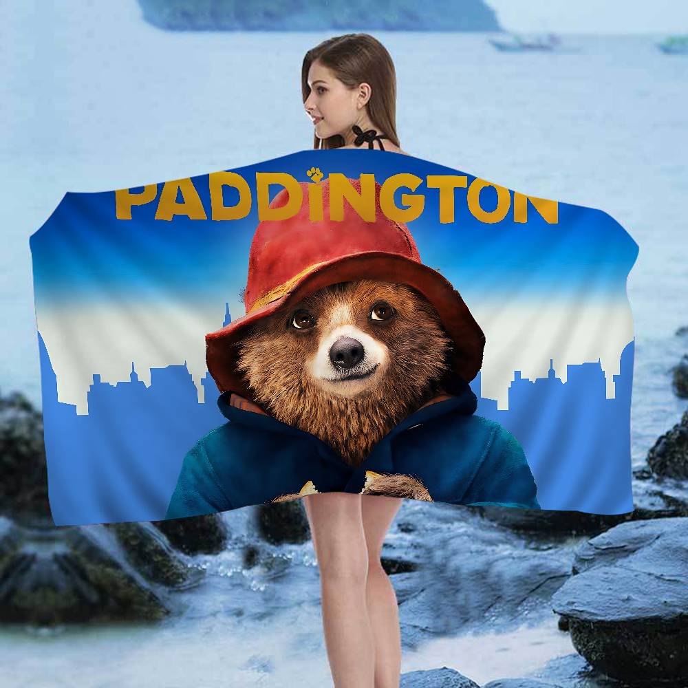 Movie Bear P-Paddington Microfiber Beach Towel Absorbent Quick Dry Soft Yoga Swimming Resort Mountain Climbing Towel