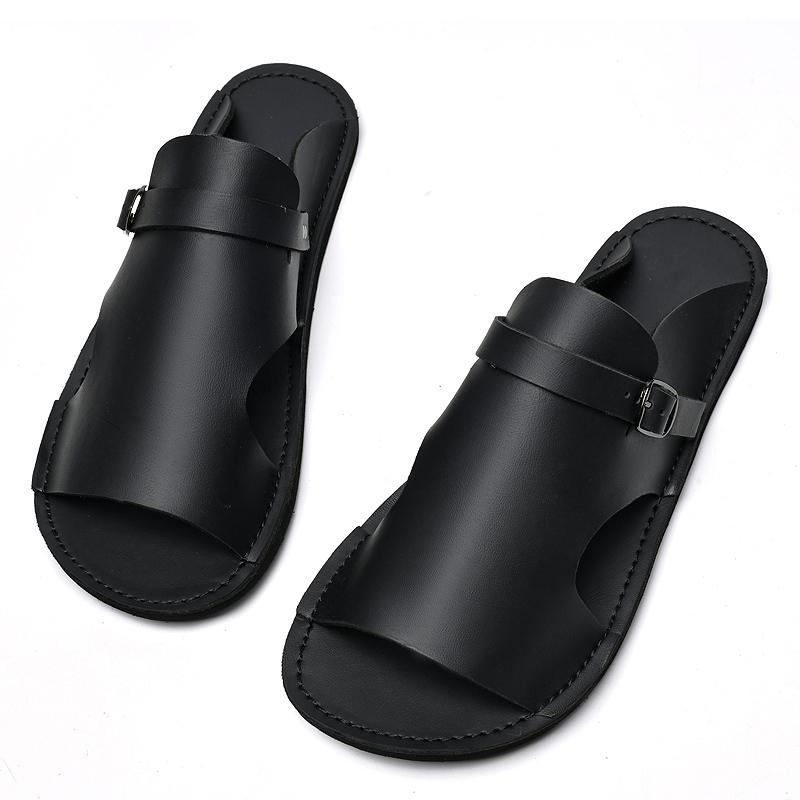 Fashion New Summer Men Fashionable Flip-flops Flat-heeled Lightweight Comfortable Breathable Beach Sandals Business Slippers Sizes 38-47