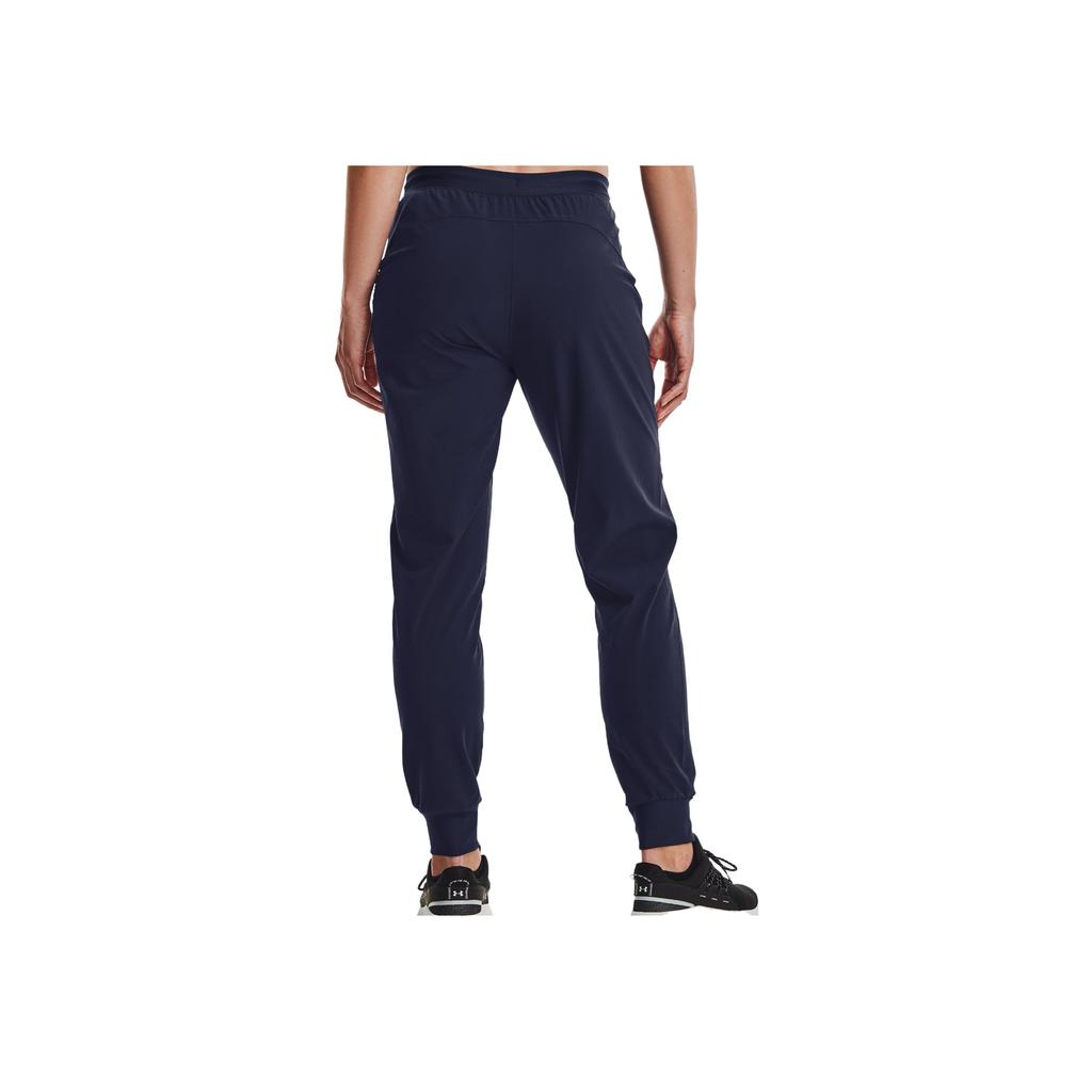 Under Armour Solid Color Drawstring Cuffed Casual Pants Women bottoms Navy-Blue 1348447-410