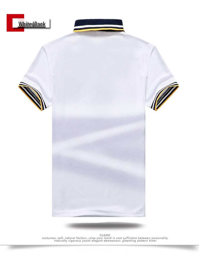 Men's Korean Style Short Sleeve Summer Polo Shirt - Solid Color Fashion Tee