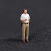 Resin Miniature Figure Realistic Standing Man with Coffee Cup Lifelike