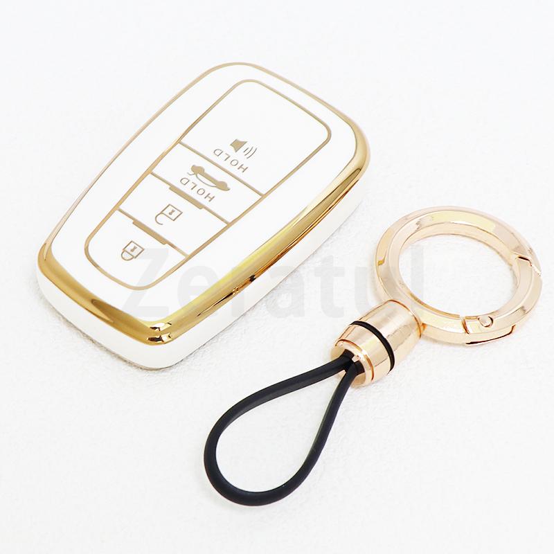 Auto Keyless Protector Keychain For Toyota Chr Rav4 Prado Prius Camry Corolla C-Hr Auto Tpu Car Key Cover Case Accessories