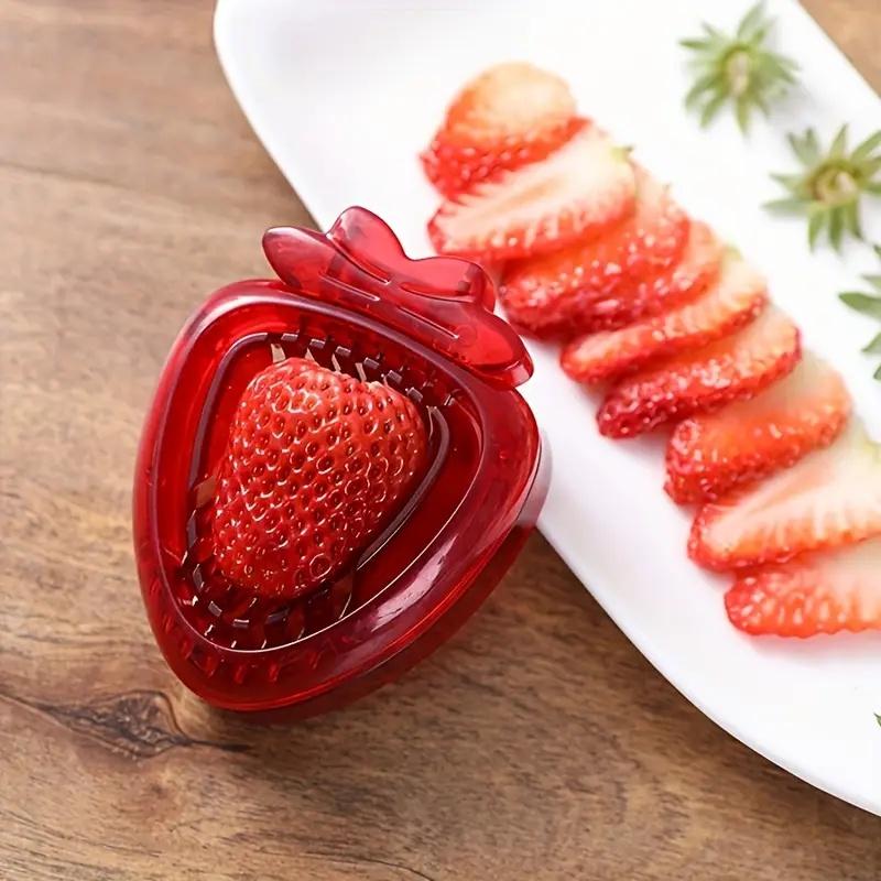 Affettatore Manuale per Fragole in Acciaio Inossidabile - Adatto per Frutti di Bosco, Ciliegie Facile da Pulire, Perfetto per Frullati Strumento da Cucina