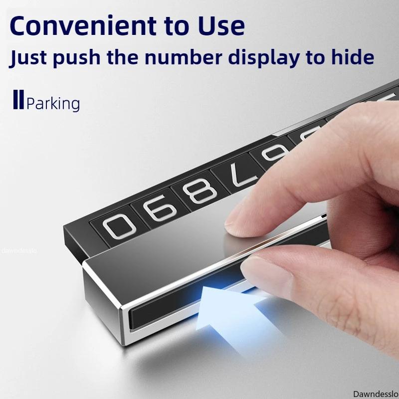 Car Phone Number Card Plate Temporary Parking Card Telephone Number Car Park Stop Sticker Display Automobile Accessories