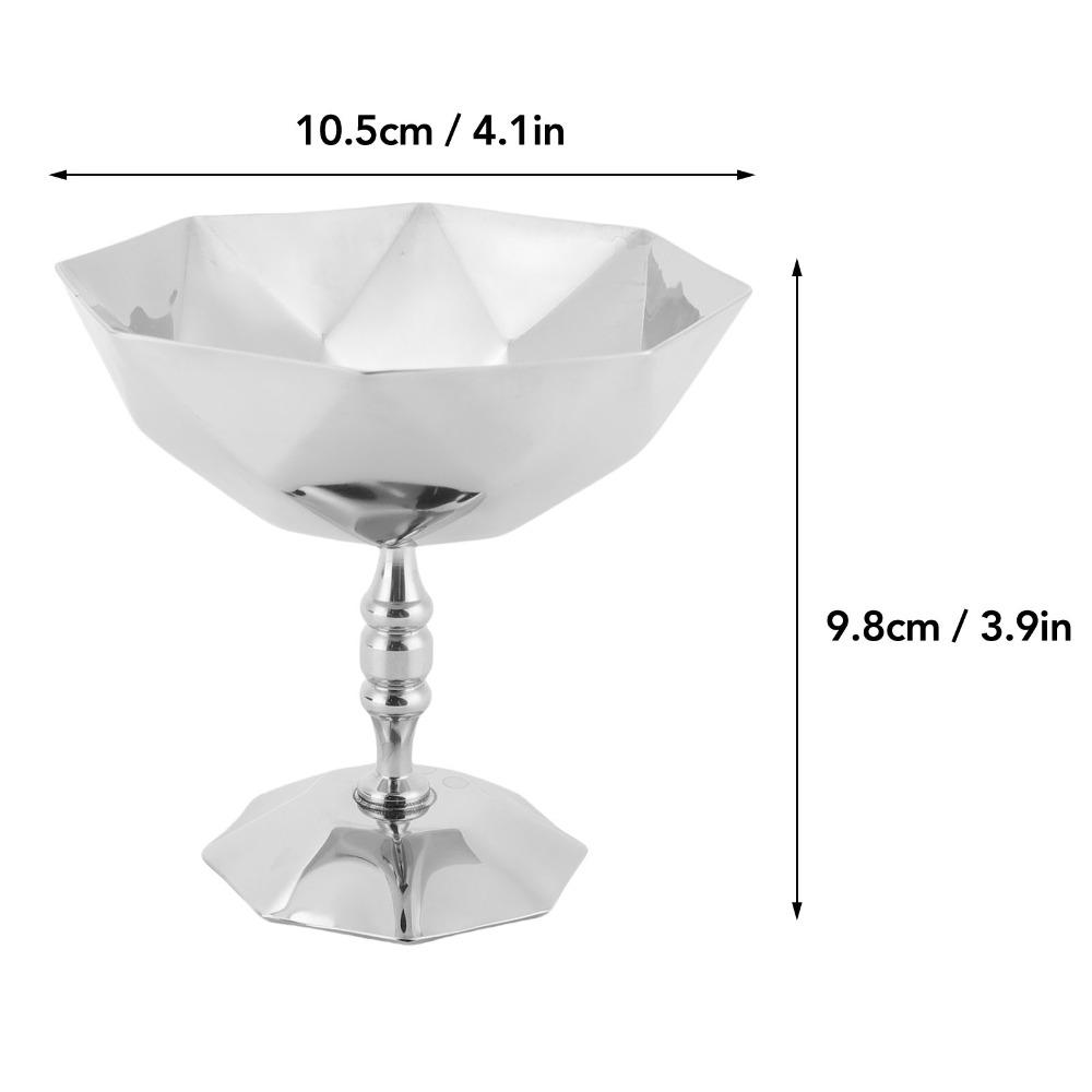 Round Deep Cup Serving Cup Smooth Mirror Food Cup Practical Treat Container Home Ice Cream