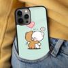 Cute Bear Lovers Soft Phone Case for iPhone 17 Air 16e Pro max 15 Pro 13 14 Plus 11 12 MagSafe Magnetic Coque