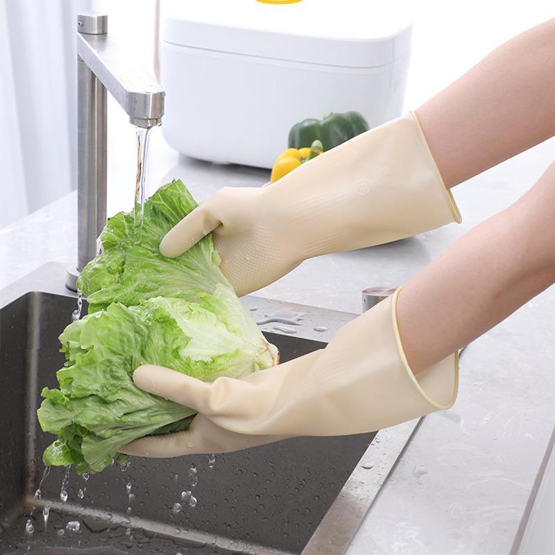 Kitchen Oil Resistant, Durable, Wear-resistant, Waterproof Rubber Gloves, Laundry and Cleaning Gloves, Silicone