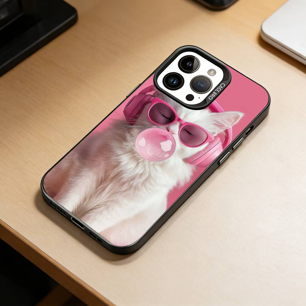 D-Funny Animals Phone Case For iPhone 17,16,15,14,13,12,11 Plus,Pro Max,XS,Colorful Silver Phone case Funda Cover