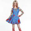 Childs Play Chucky Cosplay Dress With Polyester Fabric For Halloween Costumes