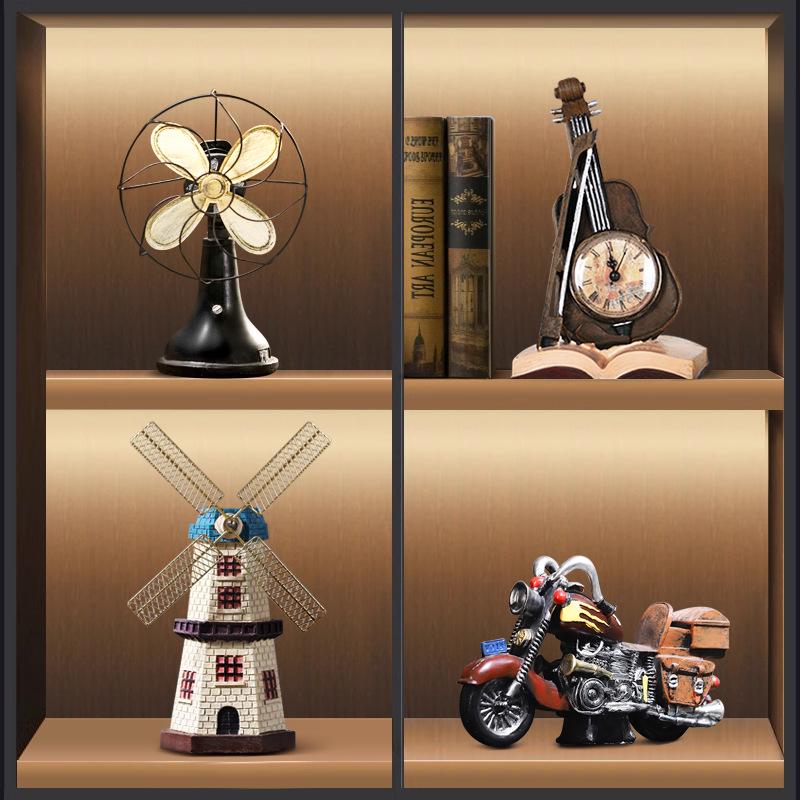 Xianci Väderkvarn Modell Bokhylla - Retro Bokhylla & Dekorationer för Vardagsrum & TV-möbel