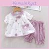 Stylish Summer Outfit Set For Girls Aged 1 To 4 Years Soft Cotton Short Sleeve Design