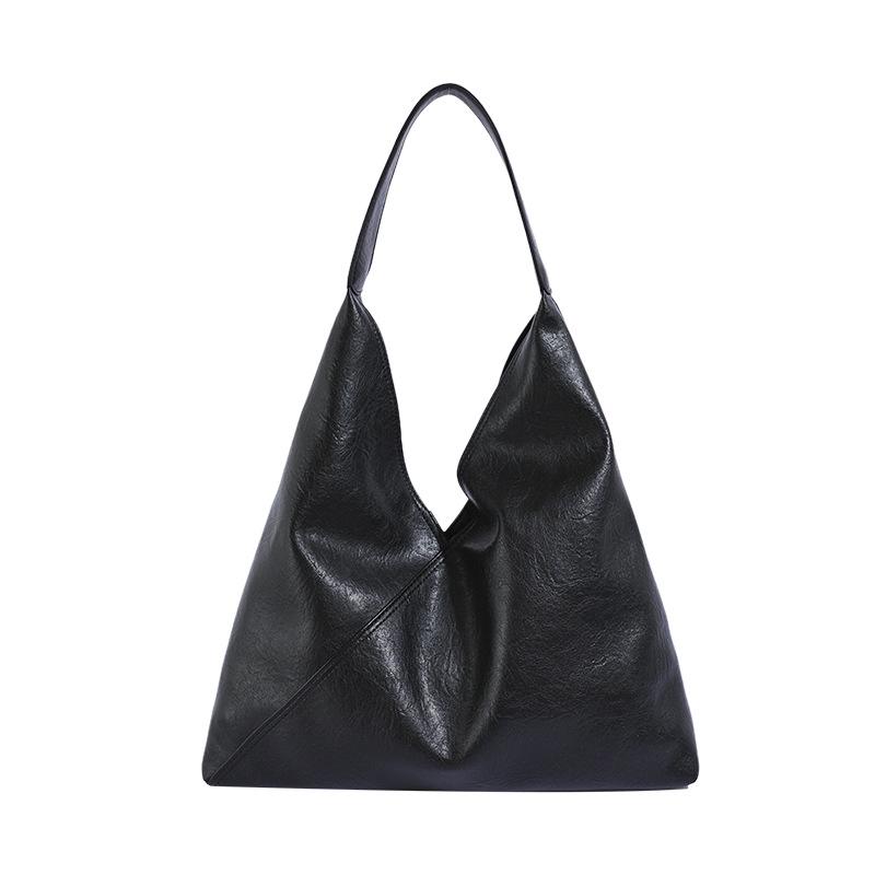 Vintage Soft Leather Women's Large Capacity Shoulder Bag - Stylish, Versatile Tote for Casual or Work Commute