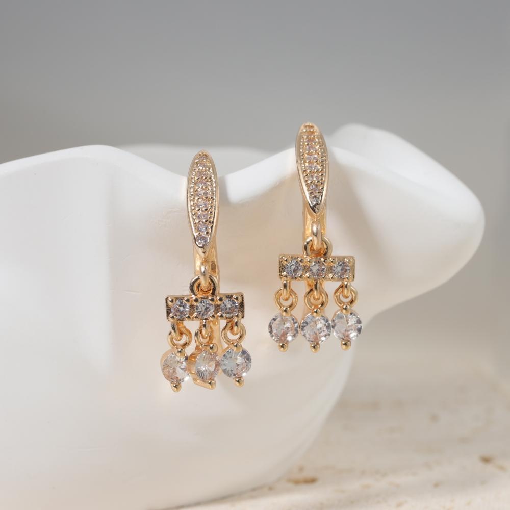 1 Pair Cute Little Crab Dangle Earrings for Women Zirconia Earring Jewelry Wedding Party Accessories