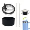 1set 40oz Flip Straw Lid for Cup Leak Proof Tumbler, Equipped with Brushes, Straws, and Cup Bottom Protective Cover