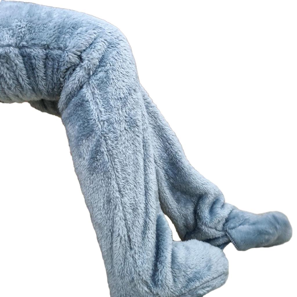 Womens Over Knee High Fuzzy Socks Cute Cartoon Thigh High Stockings Warm Solid Color Leg Warmers Christmas
