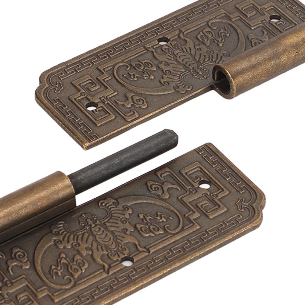 2pcs Decorative Antique Brass Hinges Vintage Cupboard Door Hinges Butt Hinges  Kitchen Cabinet