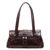 Modern Pu Material Shoulder Tote Bag With Spliced Design For Casual Outings And Trendy Looks