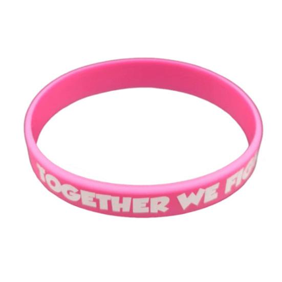 Unterstützungsband-Armband für den Bewusstseinsmonat 6 Stück Brustkrebs-Armbänder Damen, Rosa Liebesthema Silikon-Armbänder Armbänder, Hoffnung Glaube