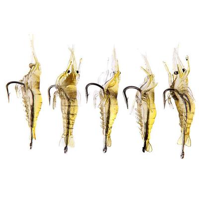 5pcs Soft Prawn Fishing Lure Simulate Shrimp Hook Tackle Bait 4cm Fishing Lure